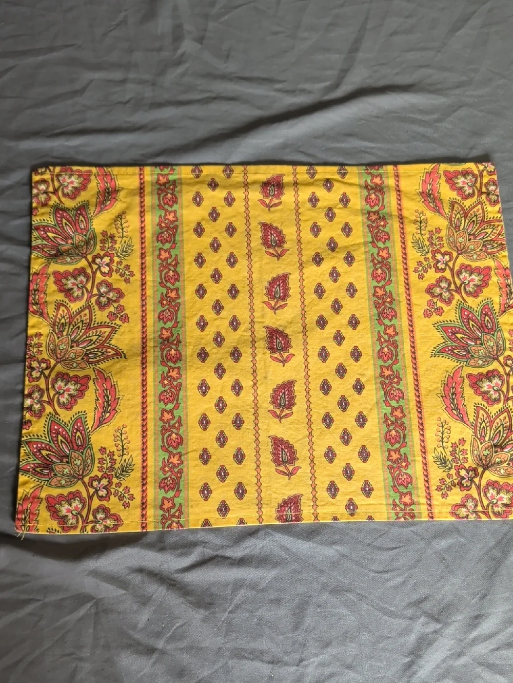 Yellow Floral Placemat Double Sided